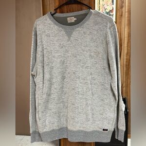 Faherty brand medium Heather Gray Men’s Crewneck light Sweatshirt Casual Comfort
